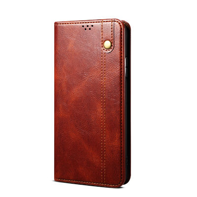 Indah Iphone Kulit Asli Case Tahan Kotor Mewah Dompet Ponsel Case