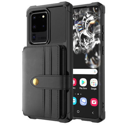 Casing Pelindung Samsung Shockproof Casing Kulit Retro yang Dapat Dilepas