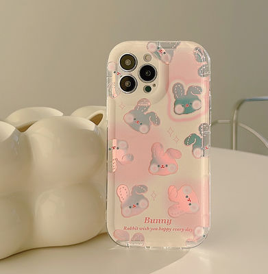 Slim Shockproof Phone Case Pink Rabbit Iphone 15 Apple Phone Case