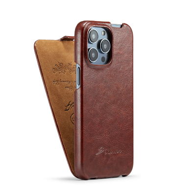 Casing Ponsel Kulit Asli Mewah yang Indah OEM Iphone 14 Magnetic Case