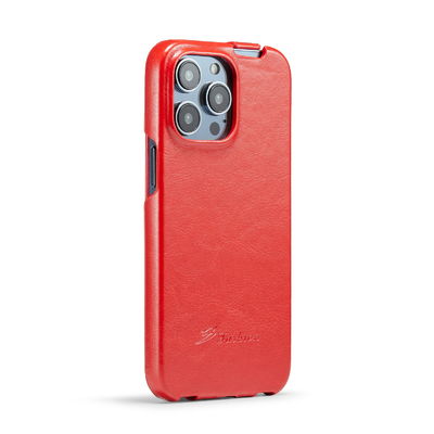 Casing Ponsel Kulit Asli Mewah yang Indah OEM Iphone 14 Magnetic Case