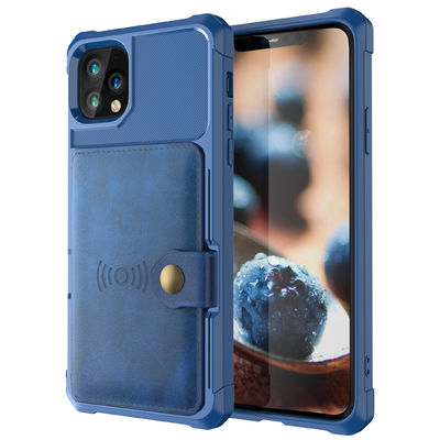 OEM Phone Leather Wallet Case Shockproof Pemegang Kartu Magsafing Untuk Iphone 14