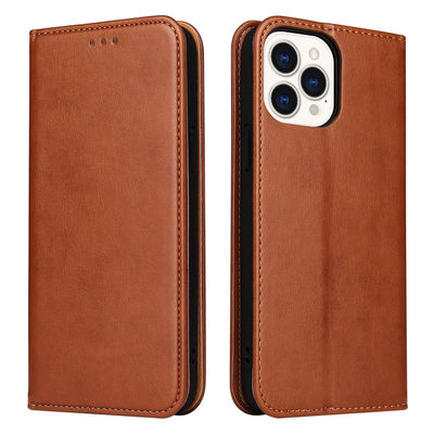 Kasing Telepon Kulit Tahan Air Kasing Dompet Iphone yang Dipersonalisasi