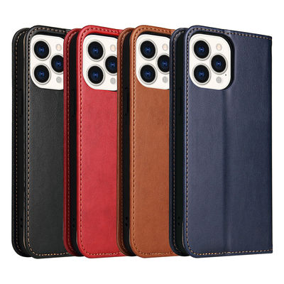 Kasing Telepon Kulit Tahan Air Kasing Dompet Iphone yang Dipersonalisasi