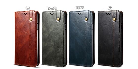 Indah Iphone Kulit Asli Case Tahan Kotor Mewah Dompet Ponsel Case