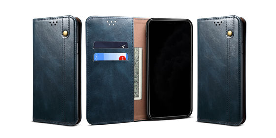 Indah Iphone Kulit Asli Case Tahan Kotor Mewah Dompet Ponsel Case