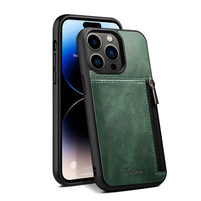 Kasing Telepon Kulit Asli Kasing Dompet Iphone Mewah Modern