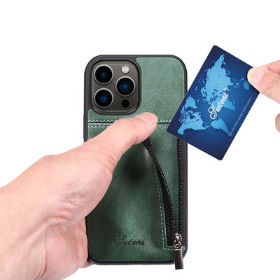Kasing Telepon Kulit Asli Kasing Dompet Iphone Mewah Modern