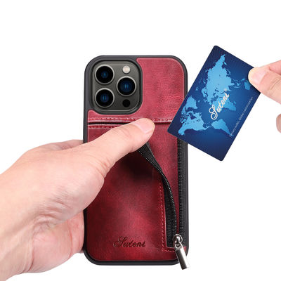Kasing Telepon Kulit Asli Kasing Dompet Iphone Mewah Modern