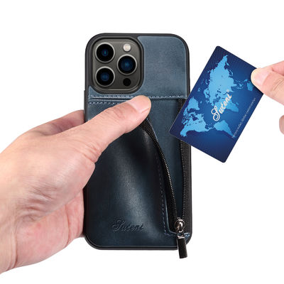 Kasing Telepon Kulit Asli Kasing Dompet Iphone Mewah Modern