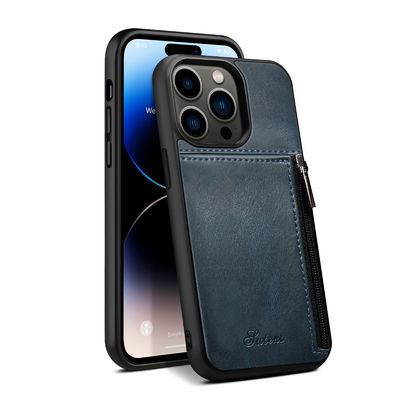 Kasing Telepon Kulit Asli Kasing Dompet Iphone Mewah Modern