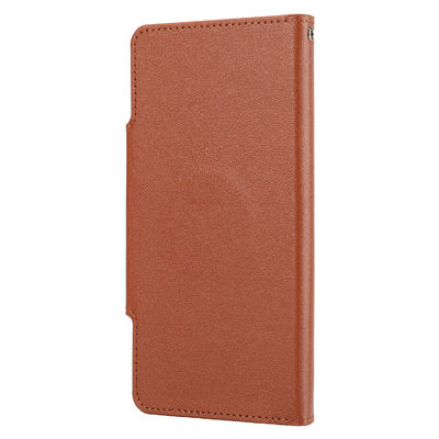 OEM / ODM Dompet Iphone Pelindung Kasus Pu Kulit Mewah Asli