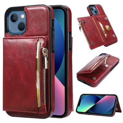 Casing Ponsel Saku Kartu Magnetik Kulit yang Dapat Dilepas untuk Galaxy S22 S23 Ultra