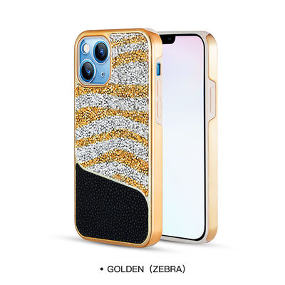 Casing Ponsel IPhone 11 Glitter Mulus Bahan Kulit PU Tidak Berbahaya