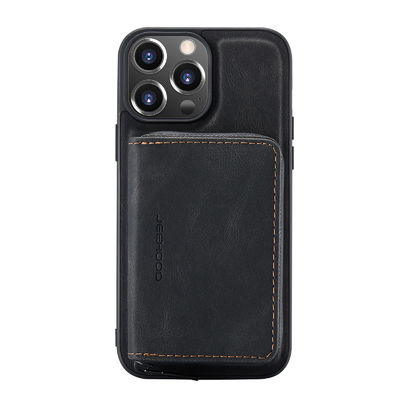 Seamless Iphone 12 / Iphone 13 Leather Phone Case Multifungsi Iphone 14 Case