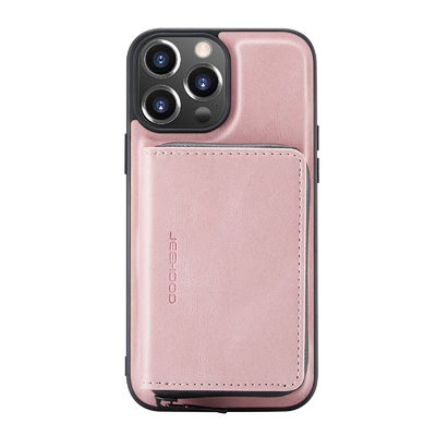 Seamless Iphone 12 / Iphone 13 Leather Phone Case Multifungsi Iphone 14 Case