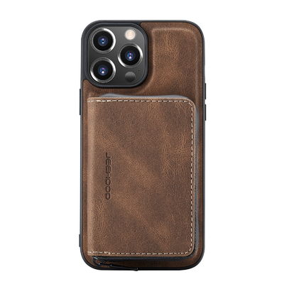 Seamless Iphone 12 / Iphone 13 Leather Phone Case Multifungsi Iphone 14 Case