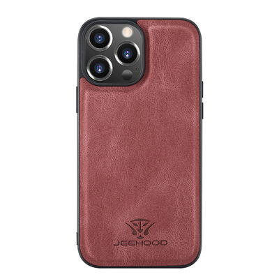 Seamless Iphone 12 / Iphone 13 Leather Phone Case Multifungsi Iphone 14 Case