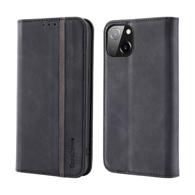 Casing Ponsel Kulit Premium ODM Untuk Iphone 13 14 12 Tahan Kotor yang Dapat Dilepas