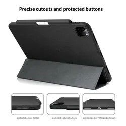 12.9 inci Shockproof Ipad Pelindung Kasus PU Kulit Multi Sudut