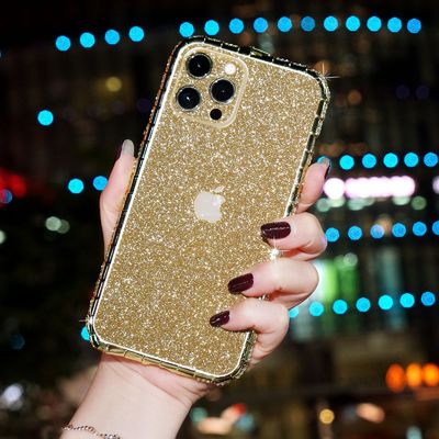 Luxury Glitter Bling Diamond Transparent Soft Phone Case Untuk IPhone 14 13 12 Pro Max 11 XS XR 8 Plus
