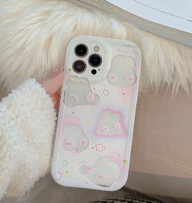 Slim Shockproof Phone Case Pink Rabbit Iphone 15 Apple Phone Case