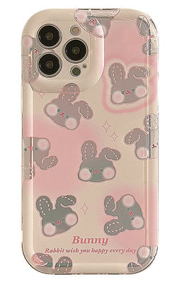 Slim Shockproof Phone Case Pink Rabbit Iphone 15 Apple Phone Case