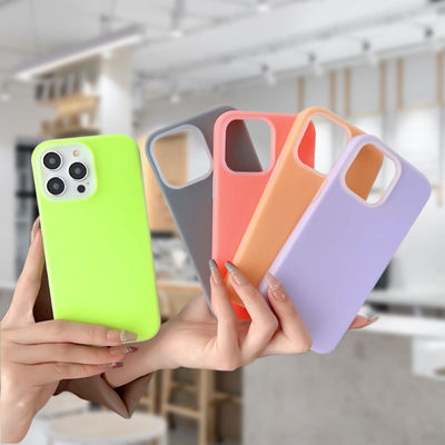 Simple Ins Jelly Liquid Silicone Phone Case Untuk Apple 14 Promax IPhone 15 Paket Lengkap